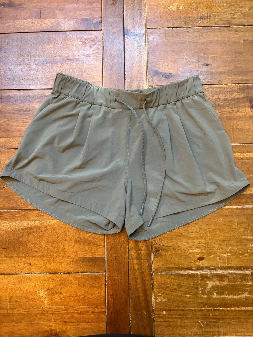 lululemon athletica Olive Green Lightweight Drawstring Shorts